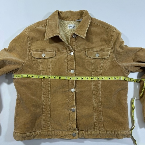 Sundance Catalog Cowgirl Ridge Corduroy Jacket Sherpa Lined Size XL Beige - Picture 6 of 7